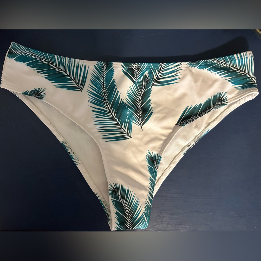 Plant Print bikini bottoms